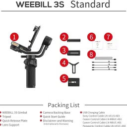 Zhiyun CR128-3 AXIS CAMERA STABILLIZER- WEEBILL 3S 3 Axis Gimbal for Camera image 5