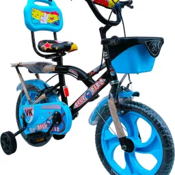 BYCYCLE 14T THE ROCKY CARRIER PVC (SKY-BLUE) FOR 2 TO 4 YEAR KIDS 14 T (inch) BMX Cycle-26