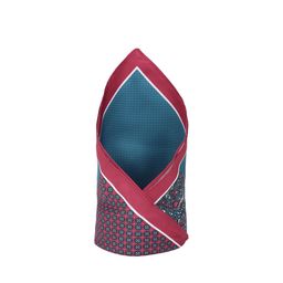 Van Heusen Men Pink & Teal Blue Ethnic Motifs Printed Motifs Pocket Square-image-68
