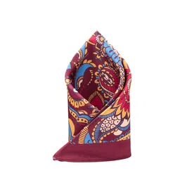 The Tie Hub Men Red & Yellow Printed Pocket Squares-image-7