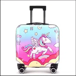 Small Cabin Suitcase (20 inch) 4 Wheels - Cartoon Print kids travelcase - Pink-image-52
