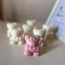 Small heart teddy Candle-image-2