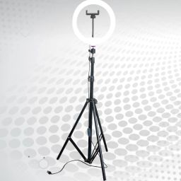ROUND LIIGHT Big 7 fit Tripod Stand with 10 Inches LED Ring Light-Live Stream Phone Holder Tripod Kit-10