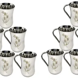 Pack of 12 Stainless Steel Tea/Coffee Cup Set of 12 (Laser Finished,150 ML, Dishwasher Safe-picture-20