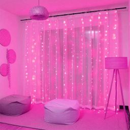40 LEDs 11.99 m Pink Steady String Rice Lights-1