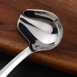 arscart Sauce Ladle, BuyGo Drizzle Spoon with Spout Gravy pack 2 Stainless Steel Tea Spoon Set image 5