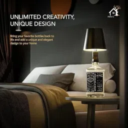 umadev Wireless Bottle Lamp, 3 Color Dimming Rechargeable Wine Bottle Table Lamp image 5
