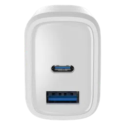 urbn UWA201WH1 20W Type A and Type C 2-Port Fast Charger (Adapter Only, GaN Technology, White) image 3