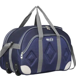 56 L Strolley Duffel Bag - WDB-1162 Stylish and Spacy Wheel Duffel Bag For Traveling Bag,Duffel Bag,Luggage Bag and Many More - Blue, Multicolor - Large Capacity-image-72