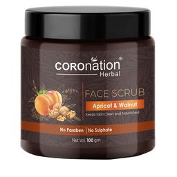 COROnation Herbal Paraben Free Apricot & Walnut Face Scrub For Clean & Nourished Skin-100g-39