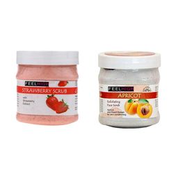 FEELHIGH Set Of 2 Strawberry & Apricot Face & Body Scrubs 500ml Each-67