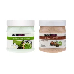 FEELHIGH Face & Body Aloe Vera Mask Enriched with Aloe Vera & Shea Butter Scrub-5