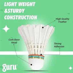 guru Feather Shuttlesock High Speed Feather Shuttle - White image 2