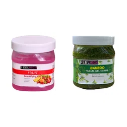 FEELHIGH Set Of 2 Fruit Gel And Bamboo Gel Scrub - 500gm + 500gm-93