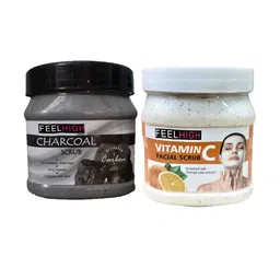 FEELHIGH Set Of 2 Vitamin C & Charcoal Face Scrub - 500 ml Each-17