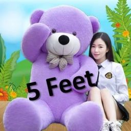 Teddy Bear for Girl Huggable Spongy Cute Soft Teddy | Purple | 5 FEET - 152 cm-image-67