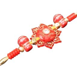 shop exciting Thread Designer Flower Rakhi With Chawal or Roli , Rakhi For Brother Mauli Thread Rakhi Set image 4