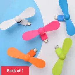 menaso all mobiles USB Fan (Multicolor) USB Fan Type-C Personal USB Mini Fan 150 for Android Cell Phones USB mini Fan USB Fan-26