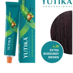 YUTIKA Professional Ammonia Free Creme Hair Colour 100 gm - Extra Burgundy Brown 4.20-picture-25