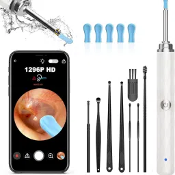 Ear Cleaner with Camera and Light, Ear Wax Removal Kit with 1296P Otoscope-1