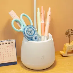 akr Powerful Rechargeable LED Touch On/Off Switch With Mobile/Pen Stand Desk Lamp Table Lamp image 5