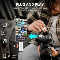 ALRITO 3 in 1 Type C Card Reader Hub, Type C OTG Adapter, 3 in 1 Card Reader, Card Reader image 5