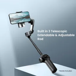 DIGITEK DSG 009F AI 3 Axis Smartphone Gimbal with Telescopic Extendable Rod & AI Tracker 3 Axis Gimbal for Mobile image 2