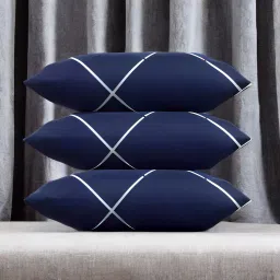 LUXURY Polyester Fibre Solid Sleeping Pillow Pack of 3-image-99