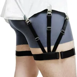 JS Enterprises ™ Shirt Stays For Men, Shirt Holder For Men, Adjustable Elastic Shirt 1 Pair Garter-55