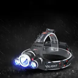 buy from best Rechargeable Headlamp, Bright Waterproof LED Headlight Flashlight Torch with 3×T6 Lampwick for Reading Outdoor Running Camping Fishing Walking Hunting Hiking Torch Torch image 4