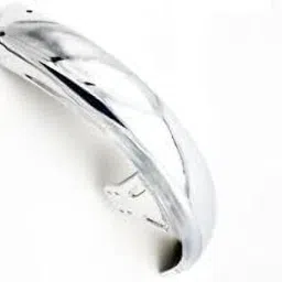 Mudguard Compatible for yamaha/rx-100 | Colour - Chrome Clip-on Front & Rear Fender-1