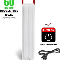 Dual Tube Table Top Light with (Auto On Feature) Rechargeable Home Light 8 hrs Lantern Emergency Light-0