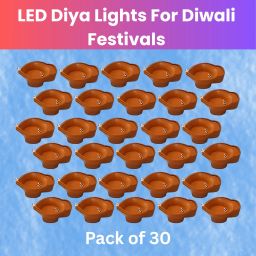 Water Sensor Diya LED Water Diyas for Diwali Home & Office Décor Pack of 30 B146 Plastic (Pack of 30) Table Diya Set-image-89