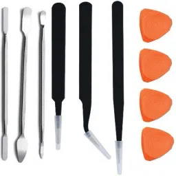 Set of 3 Metal Openers, 3 ESD Safe tweezers and 4 Fibre openers for Cell Phone and Gadget Repairing - Mobile Opening & Repair Hand Tool Kit-picture-11