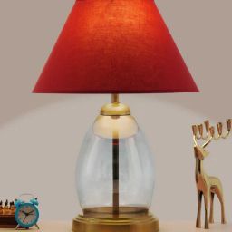 kapoor lampshades Tiered Smoke Luster Glass Table Lamp-picture-3