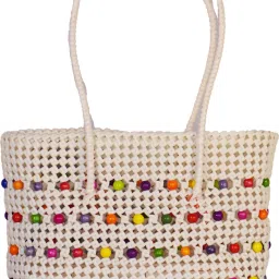 beads bags wire, beads wire koodai, beades handle bags,handmade beaded bags Grocery Bag-24