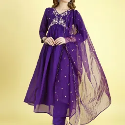 Women Art Silk Kurta Pant Dupatta Set-image-79