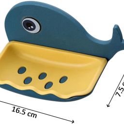 (PACK OF 2)Fish Shape Cute Adhesive Waterproof Wall Mounted Soap Dish-image-28