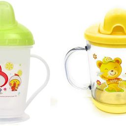 Premium Quality Bpa Free Unbreakable Sippy Cup (Sipper Mugs for Kids/Children/Babies/Infants) Spout Infant PP Water/Juice Training Sipper Cup with Handles 200 ml(Green & Yellow)-image-81