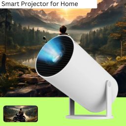 SACRO Smart Projector for Home 4K Support Rotabable Design withApp Netflix,YouTubeY192 (4500 lm / 1 Speaker / Wireless / Remote Controller) Portable Projector-image-6
