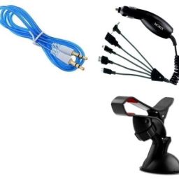 3.5 Mm Aux Cable, Mobix Multi Car Charger, Mobile Stand Combo-25