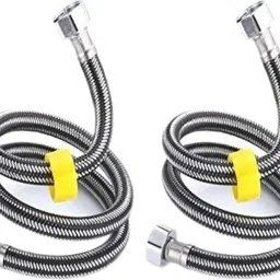 Stainless Steel 304 Connection Pipe Flush Tank, Geyser, Wash Basin ,Bathroom 24 inch Premium Quality (Set of 2) Hose Pipe-5