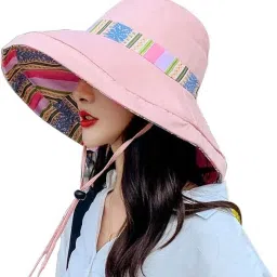 AlexVyan Large Wired Designer Bucket Cap Hats Reversible for Women,Girls Summer Cap-image-40