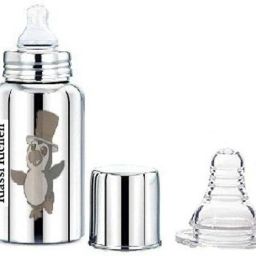 PENGUINE Designer Stainless steel baby milk feeding bottle with Extra Silicone Nipple - 200 ml-image-28