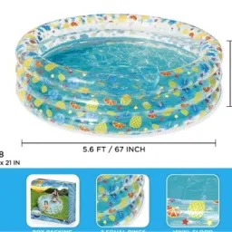 tiny tales Kids Inflatable Paddling Pool, Multicolor Inflatable Swimming Pool image 3