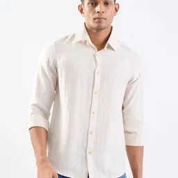 spykar Men Slim Fit Solid Mandarin Collar Casual Shirt-picture-22