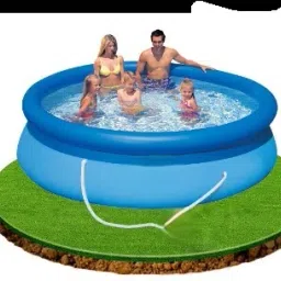 Large Family Paddling Pool Easy Set 10ft With Free Pump Inflatable Swimming Pool-28