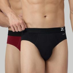 Pack of 2 Aero Anti-bacterial Odour-free cotton Solid Men Brief-image-49