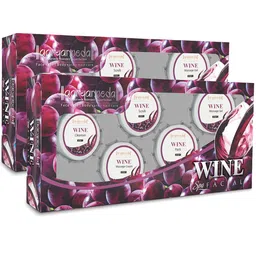 Aryanveda Set Of 2 Wine Facial Kit For Glowing Skin, Reduce Wrinkles & Moisturizes -210G-40