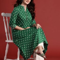 Women Solid Polyester A-line Kurta-image-68